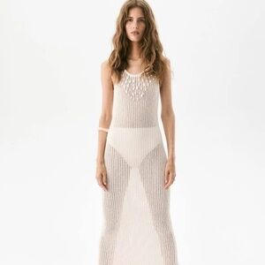 H&M Bead-Embellished Knit Dress